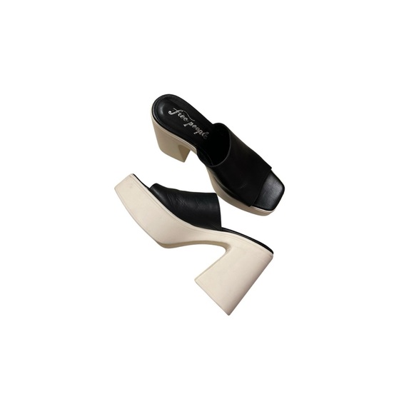 Free People Shoes - Free People Leather Zoe Platform Mules